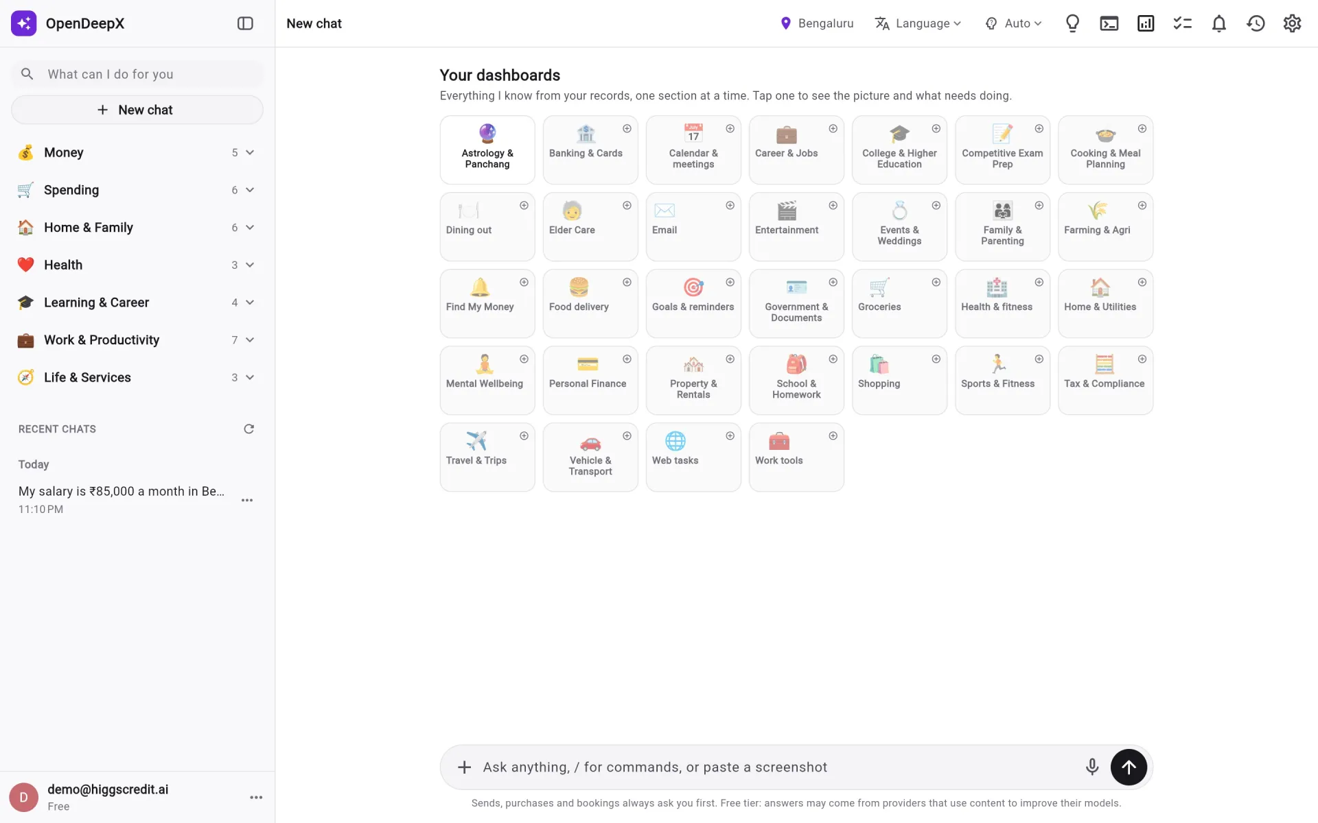 PenPaper AI dashboards for Banking, Health, Exams, Family, Farming, Tax and more